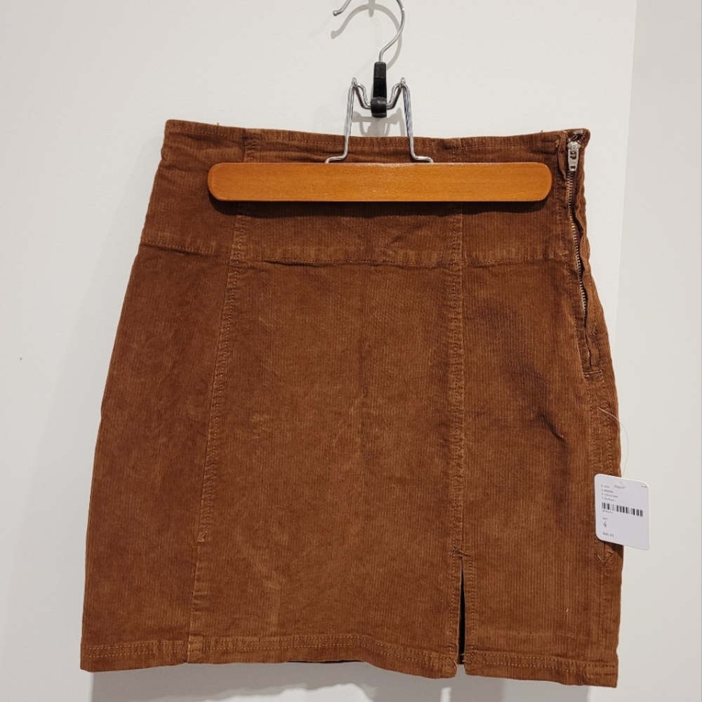 Free People Holding Onto a Dream Cord Mini Skirt